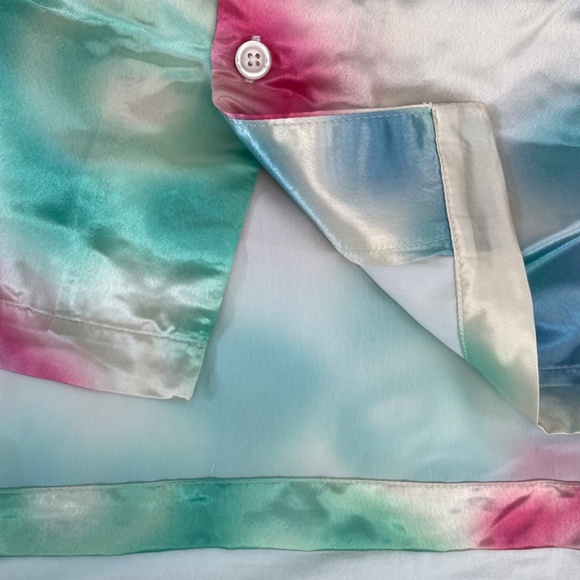 Urban Outfitters Tye Dye Short Sleeve Button Down Shirt Unisex Medium NEW - Picture 3 of 14